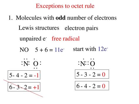 no is odd electron molecule|9.11: Exceptions to the Octet Rule .
